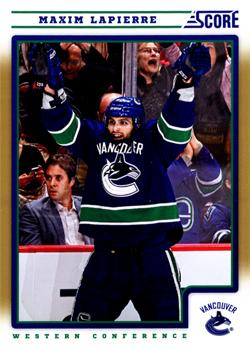 #458 Maxim Lapierre - Vancouver Canucks - 2012-13 Score - Gold Rush Hockey