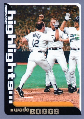 #458 Wade Boggs - Tampa Bay Devil Rays - 2000 Topps Baseball