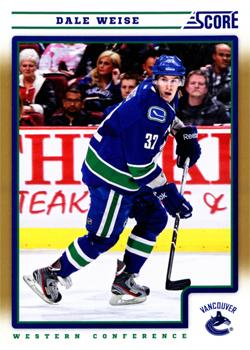 #459 Dale Weise - Vancouver Canucks - 2012-13 Score - Gold Rush Hockey