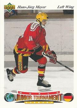 #45 Hans-Jorg Mayer - Germany - 1991-92 Upper Deck Czech World Juniors Hockey