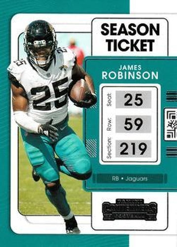 #45 James Robinson - Jacksonville Jaguars - 2021 Panini Contenders Football