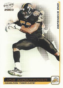 #45 Joe Montford - Hamilton Tiger-Cats - 2003 Pacific CFL Football
