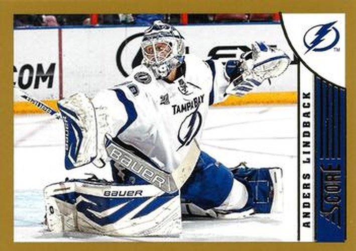 #461 Anders Lindback - Tampa Bay Lightning - 2013-14 Score - Gold Hockey