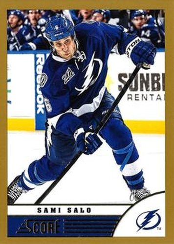 #465 Sami Salo - Tampa Bay Lightning - 2013-14 Score - Gold Hockey