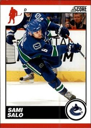 #465 Sami Salo - Vancouver Canucks - 2010-11 Score Hockey