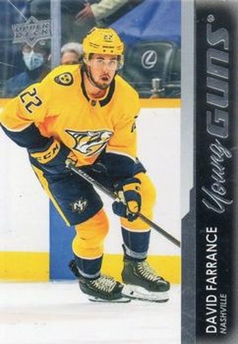#468 David Farrance - Nashville Predators - 2021-22 Upper Deck Hockey