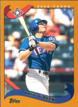 #468 Rusty Greer - Texas Rangers - 2002 Topps Baseball