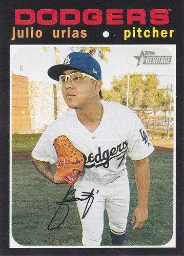 #469 Julio Urias - Los Angeles Dodgers - 2020 Topps Heritage Baseball