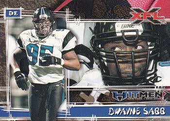 #46 Dwayne Sabb - New York-New Jersey Hitmen - 2001 Topps XFL Football