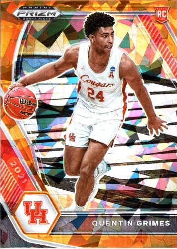 #46 Quentin Grimes - Houston Cougars - 2021 Panini Prizm Draft Picks - Orange Ice Basketball