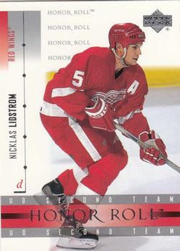 #46 Nicklas Lidstrom - Detroit Red Wings - 2001-02 Upper Deck Honor Roll Hockey