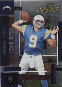 #46 Drew Brees - San Diego Chargers - 2003 Playoff Absolute Memorabilia Football