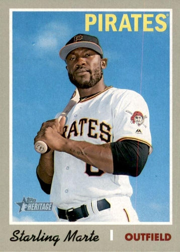 #470 Starling Marte - Pittsburgh Pirates - 2019 Topps Heritage Baseball