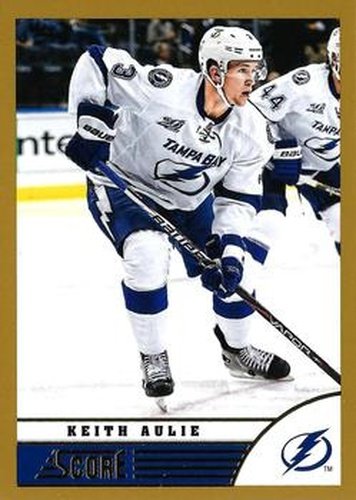 #472 Keith Aulie - Tampa Bay Lightning - 2013-14 Score - Gold Hockey