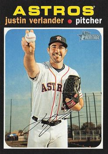 #473 Justin Verlander - Houston Astros - 2020 Topps Heritage Baseball