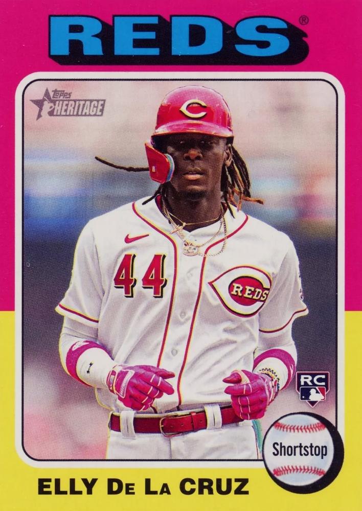 #473d Elly De La Cruz - Cincinnati Reds - 2024 Topps Heritage Baseball