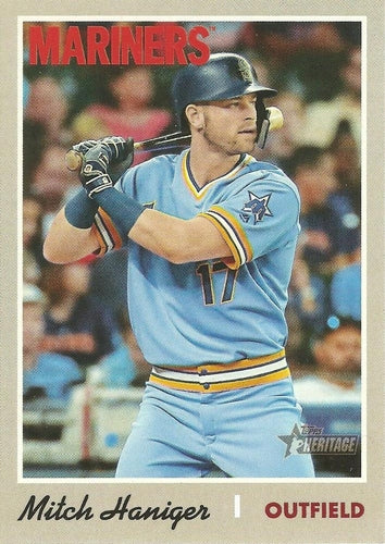 #477b Mitch Haniger - Seattle Mariners - 2019 Topps Heritage Baseball