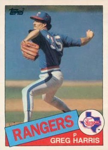 #47T Greg Harris - Texas Rangers - 1985 Topps Traded Baseball