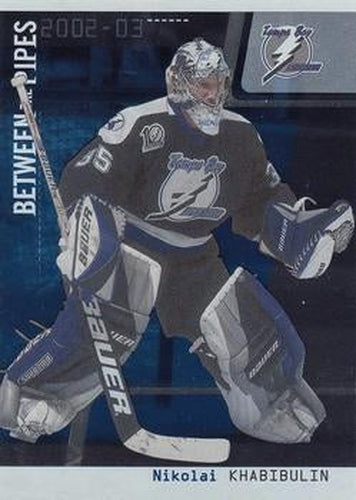 #47 Nikolai Khabibulin - Tampa Bay Lightning - 2002-03 Be a Player Between the Pipes Hockey