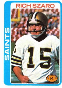 #47 Rich Szaro - New Orleans Saints - 1978 Topps Football