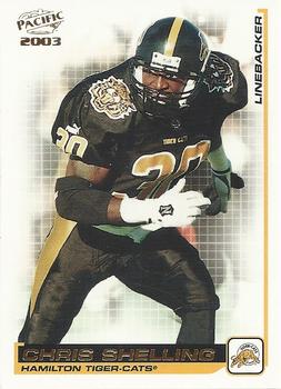 #47 Chris Shelling - Hamilton Tiger-Cats - 2003 Pacific CFL Football
