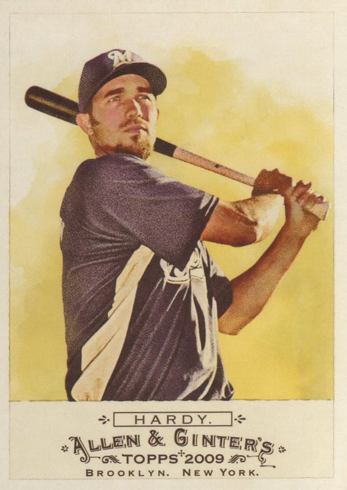 #47 J.J. Hardy - Milwaukee Brewers - 2009 Topps Allen & Ginter Baseball