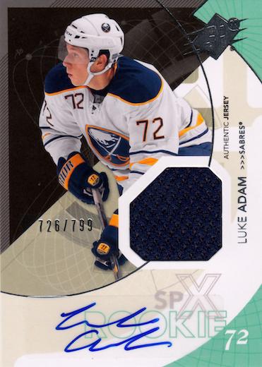 #166 Luke Adam - Buffalo Sabres - 2010-11 SPx Hockey
