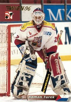 #102 Roman Turek - Czech Republic - 1996 Semic Collections Wien-96 Hockey