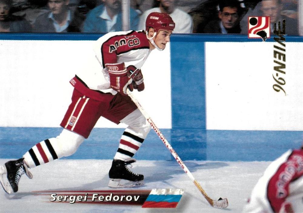 #141 Sergei Fedorov - Russia - 1996 Semic Collections Wien-96 Hockey