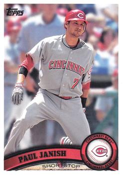 #358 Paul Janish - Cincinnati Reds - 2011 Topps Baseball