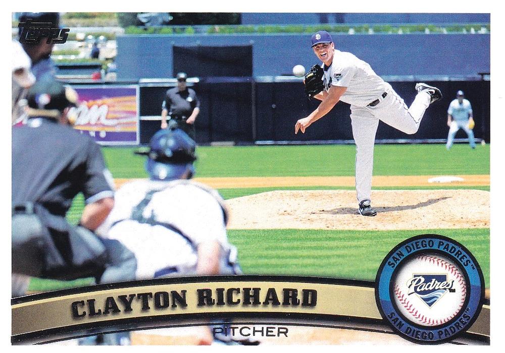 #376 Clayton Richard - San Diego Padres - 2011 Topps Baseball