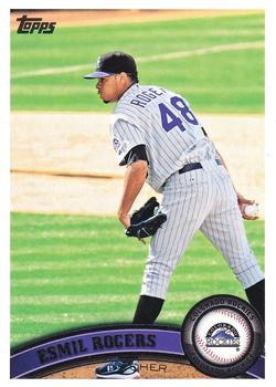 #377 Esmil Rogers - Colorado Rockies - 2011 Topps Baseball
