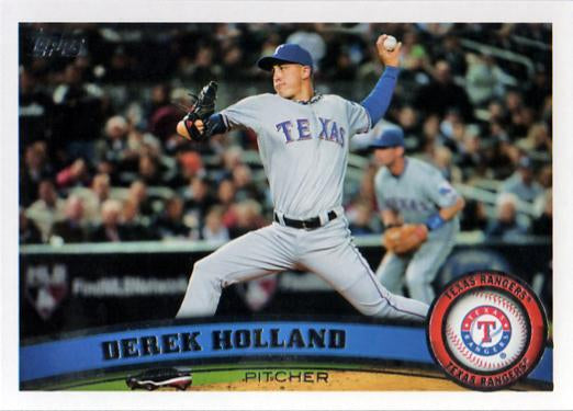 #413 Derek Holland - Texas Rangers - 2011 Topps Baseball