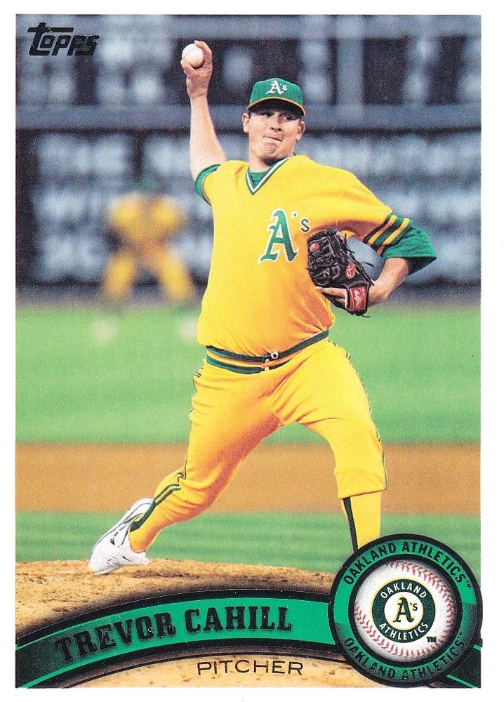 #436a Trevor Cahill - Oakland Athletics - 2011 Topps Baseball