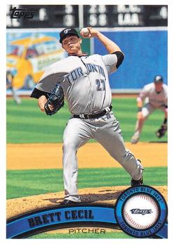 #444 Brett Cecil - Toronto Blue Jays - 2011 Topps Baseball