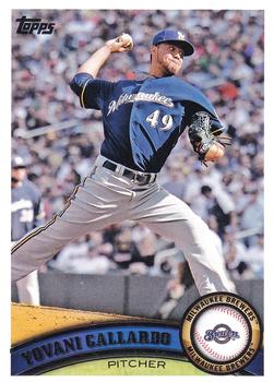 #465a Yovani Gallardo - Milwaukee Brewers - 2011 Topps Baseball
