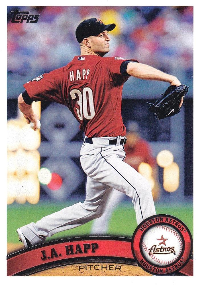 #499 J.A. Happ - Houston Astros - 2011 Topps Baseball