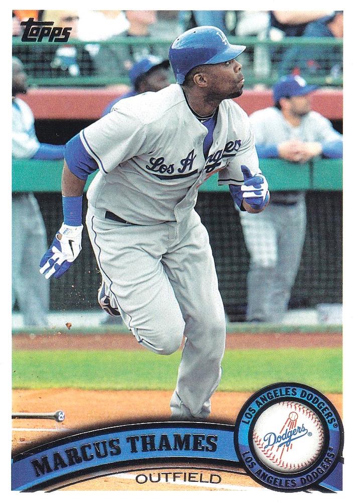 #551 Marcus Thames - Los Angeles Dodgers - 2011 Topps Baseball