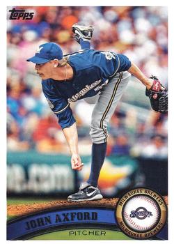 #591 John Axford - Milwaukee Brewers - 2011 Topps Baseball