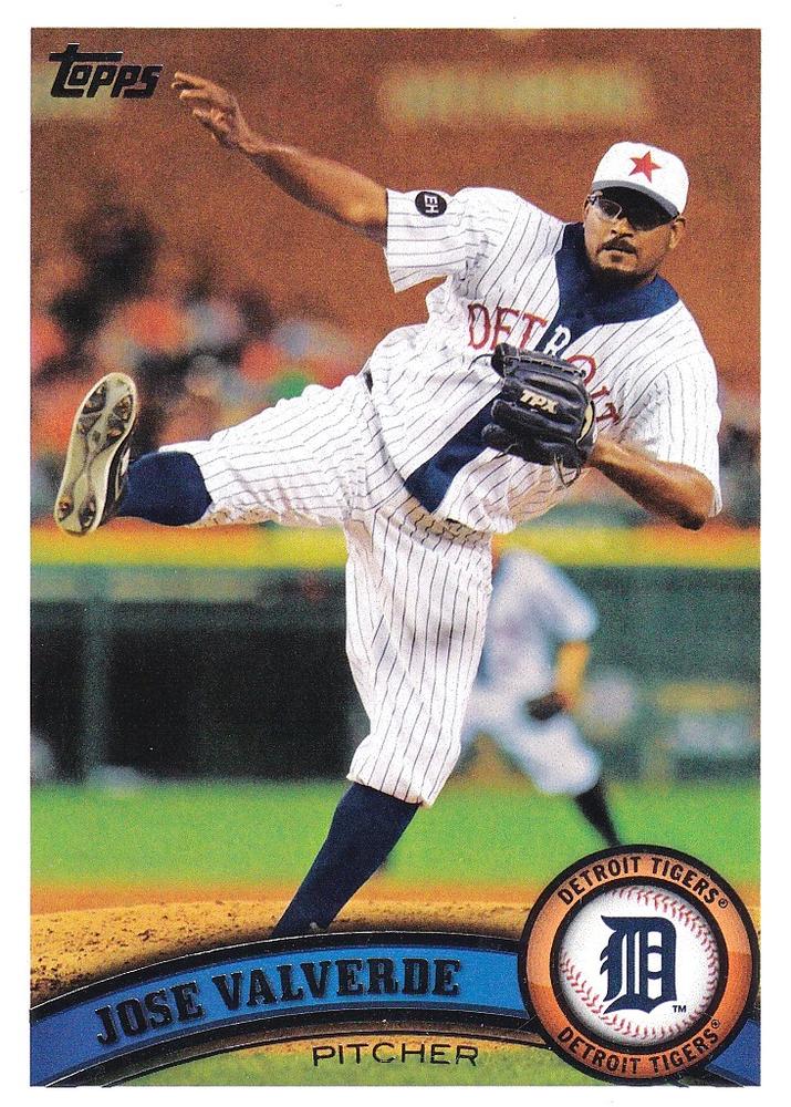 #594 Jose Valverde - Detroit Tigers - 2011 Topps Baseball