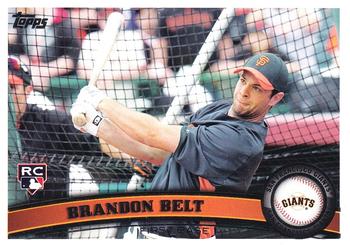 #605 Brandon Belt - San Francisco Giants - 2011 Topps Baseball