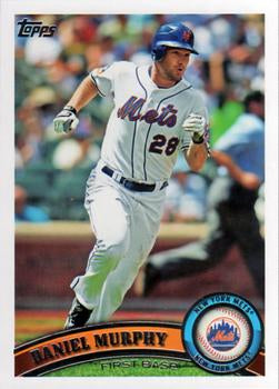 #607 Daniel Murphy - New York Mets - 2011 Topps Baseball