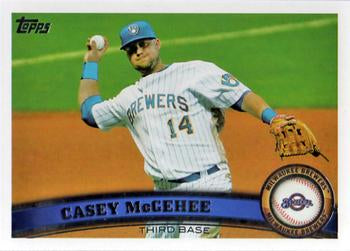 #608 Casey McGehee - Milwaukee Brewers - 2011 Topps Baseball