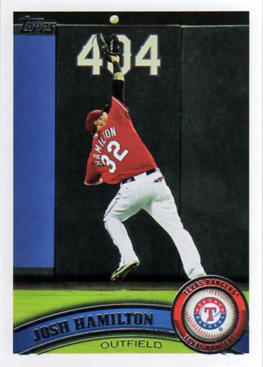 #650a Josh Hamilton - Texas Rangers - 2011 Topps Baseball