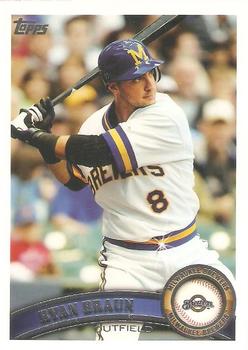 #1b Ryan Braun - Milwaukee Brewers - 2011 Topps Baseball