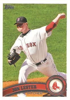 #3b Jon Lester - Boston Red Sox - 2011 Topps Baseball