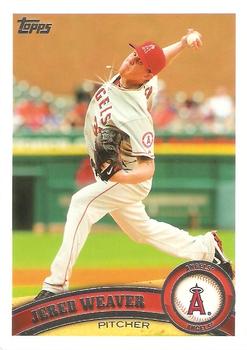 #75b Jered Weaver - Los Angeles Angels - 2011 Topps Baseball