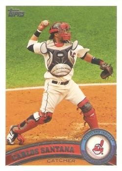 #209b Carlos Santana - Cleveland Indians - 2011 Topps Baseball