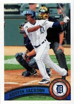 #345b Austin Jackson - Detroit Tigers - 2011 Topps Baseball