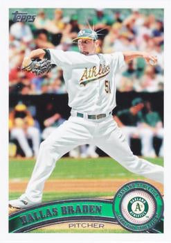 #567b Dallas Braden - Oakland Athletics - 2011 Topps Baseball